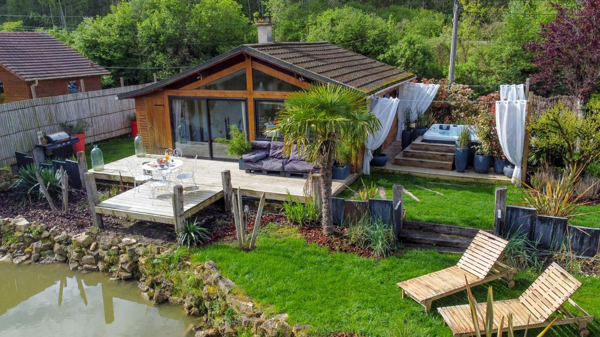 Kaebane 85, Lodge Avec Spa Au Bord De L'Eau Prouilly Εξωτερικό φωτογραφία